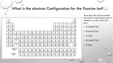 electron configuration of flourine|Electron Configuration for Fluorine (F) .
